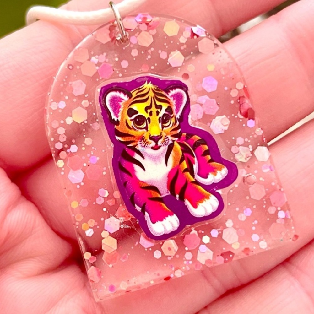 Tiger Acrylic Sticker Necklace